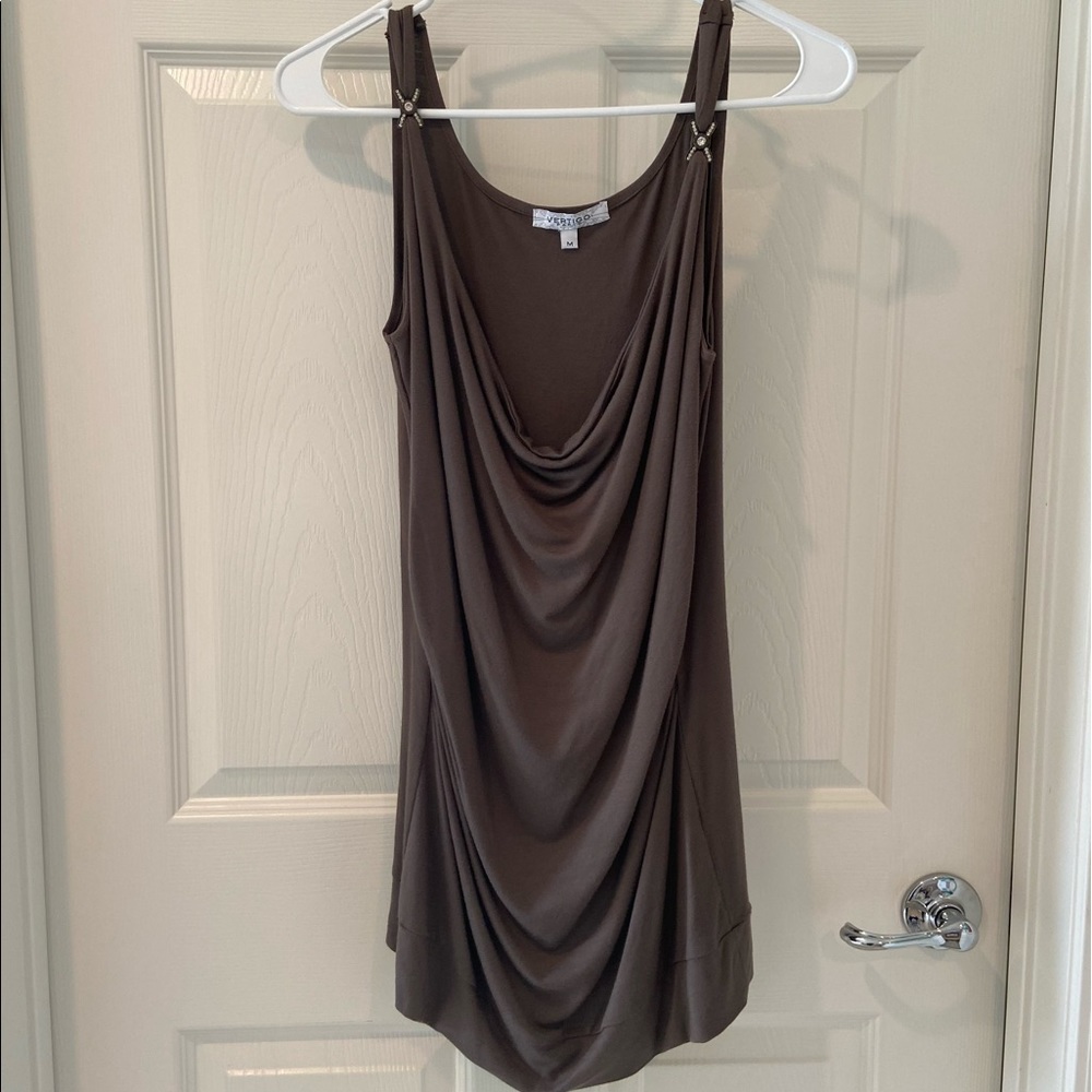 Embellished Rouche Tunic Tank